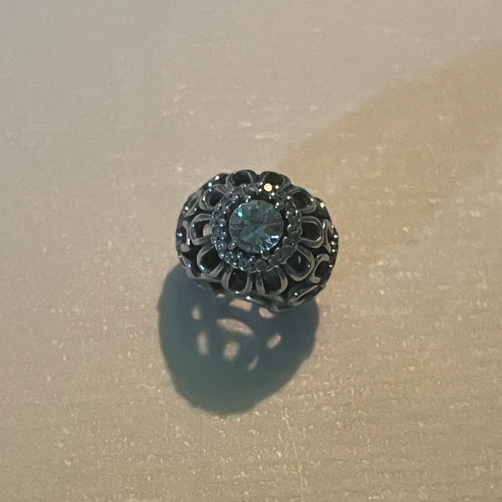 Floral cz charm